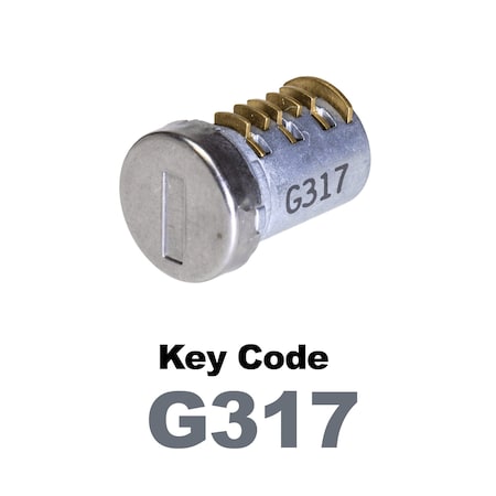 Global Replacement Lock Cylinder, For Non-Master Key Applications, For use in Locks with Key Code G317 KC-SNM-NK-317